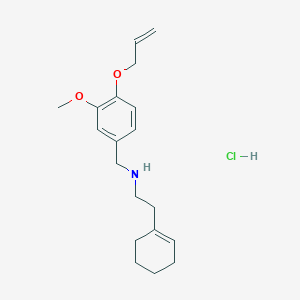molecular formula C19H28ClNO2 B4009863 N-[4-(allyloxy)-3-methoxybenzyl]-2-(1-cyclohexen-1-yl)ethanamine hydrochloride 