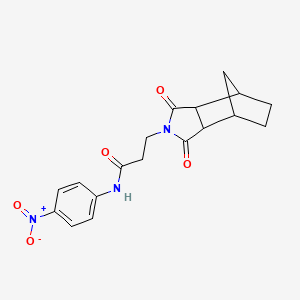 molecular formula C18H19N3O5 B4009871 3-(3,5-dioxo-4-azatricyclo[5.2.1.0~2,6~]dec-4-yl)-N-(4-nitrophenyl)propanamide 