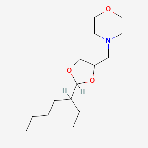 molecular formula C15H29NO3 B4009900 4-{[2-(1-ethylpentyl)-1,3-dioxolan-4-yl]methyl}morpholine 