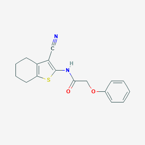 molecular formula C17H16N2O2S B400991 N-(3-cyano-4,5,6,7-tetrahydro-1-benzothiophen-2-yl)-2-phenoxyacetamide CAS No. 301355-04-4