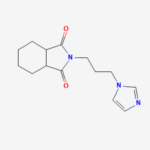 molecular formula C14H19N3O2 B4009910 2-[3-(1H-imidazol-1-yl)propyl]hexahydro-1H-isoindole-1,3(2H)-dione 