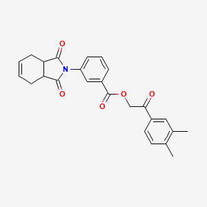 2-(3,4-dimethylphenyl)-2-oxoethyl 3-(1,3-dioxo-1,3,3a,4,7,7a-hexahydro-2H-isoindol-2-yl)benzoate