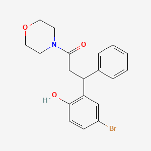 molecular formula C19H20BrNO3 B4009932 4-bromo-2-[3-(4-morpholinyl)-3-oxo-1-phenylpropyl]phenol 