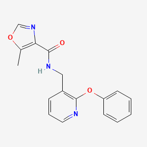 molecular formula C17H15N3O3 B4009947 5-methyl-N-[(2-phenoxy-3-pyridinyl)methyl]-1,3-oxazole-4-carboxamide 