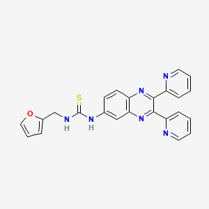 molecular formula C24H18N6OS B4009988 N-(2,3-di-2-pyridinyl-6-quinoxalinyl)-N'-(2-furylmethyl)thiourea 