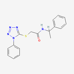 molecular formula C17H17N5OS B4009995 N-(1-phenylethyl)-2-[(1-phenyl-1H-tetrazol-5-yl)thio]acetamide 