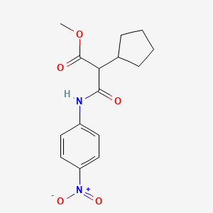 methyl 2-cyclopentyl-3-[(4-nitrophenyl)amino]-3-oxopropanoate