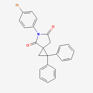 molecular formula C24H18BrNO2 B4010024 5-(4-bromophenyl)-1,1-diphenyl-5-azaspiro[2.4]heptane-4,6-dione 