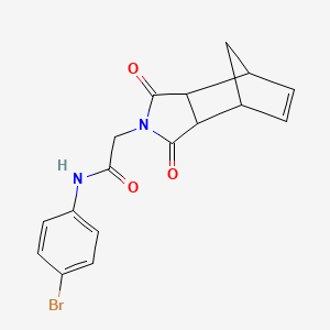 molecular formula C17H15BrN2O3 B4010035 N-(4-bromophenyl)-2-(3,5-dioxo-4-azatricyclo[5.2.1.0~2,6~]dec-8-en-4-yl)acetamide 