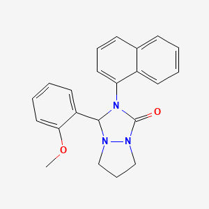 3-(2-methoxyphenyl)-2-(1-naphthyl)tetrahydro-1H,5H-pyrazolo[1,2-a][1,2,4]triazol-1-one