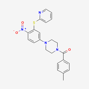 1-(4-methylbenzoyl)-4-[4-nitro-3-(2-pyridinylthio)phenyl]piperazine