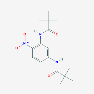 molecular formula C16H23N3O4 B4010069 N,N'-(4-nitro-1,3-phenylene)bis(2,2-dimethylpropanamide) 