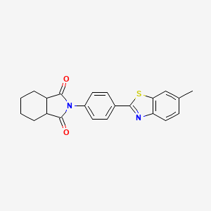 molecular formula C22H20N2O2S B4010071 2-[4-(6-methyl-1,3-benzothiazol-2-yl)phenyl]hexahydro-1H-isoindole-1,3(2H)-dione 