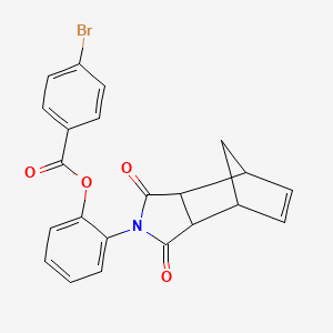 2-(3,5-dioxo-4-azatricyclo[5.2.1.0~2,6~]dec-8-en-4-yl)phenyl 4-bromobenzoate