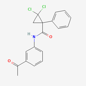 N-(3-acetylphenyl)-2,2-dichloro-1-phenylcyclopropanecarboxamide