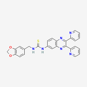 N-(1,3-benzodioxol-5-ylmethyl)-N'-(2,3-di-2-pyridinyl-6-quinoxalinyl)thiourea