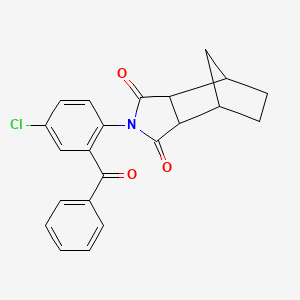 molecular formula C22H18ClNO3 B4010121 4-(2-benzoyl-4-chlorophenyl)-4-azatricyclo[5.2.1.0~2,6~]decane-3,5-dione 