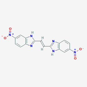molecular formula C16H10N6O4 B401013 2,2'-(E)-ethene-1,2-diylbis(5-nitro-1H-benzimidazole) 
