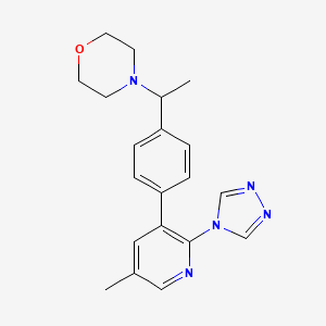 4-(1-{4-[5-methyl-2-(4H-1,2,4-triazol-4-yl)pyridin-3-yl]phenyl}ethyl)morpholine