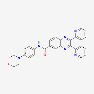 molecular formula C29H24N6O2 B4010182 N-[4-(4-morpholinyl)phenyl]-2,3-di-2-pyridinyl-6-quinoxalinecarboxamide 