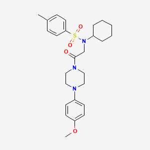 molecular formula C26H35N3O4S B4010184 N-cyclohexyl-N-{2-[4-(4-methoxyphenyl)-1-piperazinyl]-2-oxoethyl}-4-methylbenzenesulfonamide 