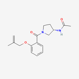molecular formula C17H22N2O3 B4010186 N-((3S)-1-{2-[(2-methylprop-2-en-1-yl)oxy]benzoyl}pyrrolidin-3-yl)acetamide 