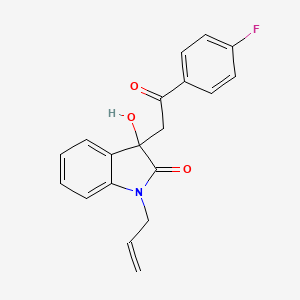 molecular formula C19H16FNO3 B4010191 1-allyl-3-[2-(4-fluorophenyl)-2-oxoethyl]-3-hydroxy-1,3-dihydro-2H-indol-2-one 
