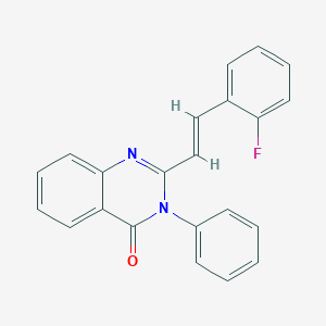 molecular formula C22H15FN2O B401020 2-[(E)-2-(2-fluorophenyl)ethenyl]-3-phenylquinazolin-4(3H)-one CAS No. 5705-41-9