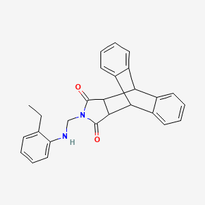 molecular formula C27H24N2O2 B4010205 17-{[(2-ethylphenyl)amino]methyl}-17-azapentacyclo[6.6.5.0~2,7~.0~9,14~.0~15,19~]nonadeca-2,4,6,9,11,13-hexaene-16,18-dione 