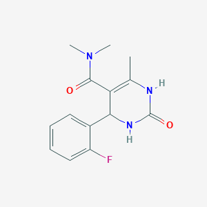 4-(2-fluorophenyl)-N,N,6-trimethyl-2-oxo-1,2,3,4-tetrahydro-5-pyrimidinecarboxamide