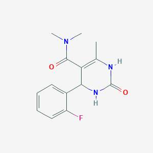 molecular formula C14H16FN3O2 B4010209 4-(2-fluorophenyl)-N,N,6-trimethyl-2-oxo-1,2,3,4-tetrahydro-5-pyrimidinecarboxamide 