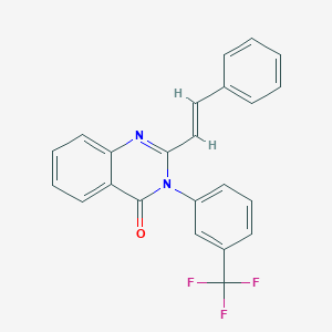 molecular formula C23H15F3N2O B401022 2-(2-phenylvinyl)-3-[3-(trifluoromethyl)phenyl]-4(3H)-quinazolinone 