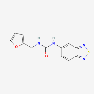 molecular formula C12H10N4O2S B4010221 N-2,1,3-benzothiadiazol-5-yl-N'-(2-furylmethyl)urea 