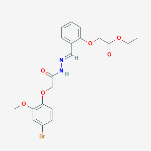 molecular formula C20H21BrN2O6 B401023 (2-{[2-(4-Bromo-2-methoxy-phenoxy)-acetyl]-hydrazonomethyl}-phenoxy)-acetic acid 