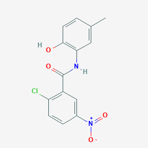 molecular formula C14H11ClN2O4 B4010231 2-chloro-N-(2-hydroxy-5-methylphenyl)-5-nitrobenzamide 