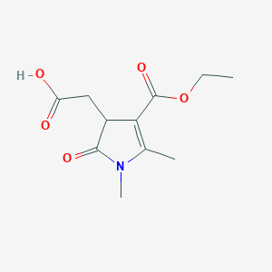 molecular formula C11H15NO5 B4010236 [4-(ethoxycarbonyl)-1,5-dimethyl-2-oxo-2,3-dihydro-1H-pyrrol-3-yl]acetic acid 