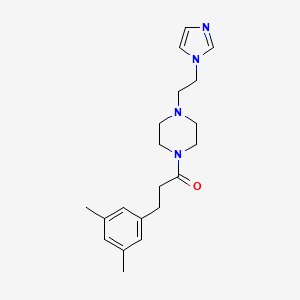 1-[3-(3,5-dimethylphenyl)propanoyl]-4-[2-(1H-imidazol-1-yl)ethyl]piperazine