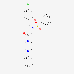 N-(4-chlorobenzyl)-N-[2-oxo-2-(4-phenyl-1-piperazinyl)ethyl]benzenesulfonamide