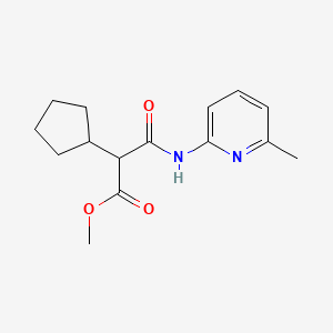 molecular formula C15H20N2O3 B4010275 methyl 2-cyclopentyl-3-[(6-methyl-2-pyridinyl)amino]-3-oxopropanoate 