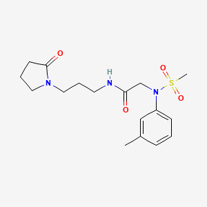 2-[(3-methylphenyl)(methylsulfonyl)amino]-N-[3-(2-oxopyrrolidin-1-yl)propyl]acetamide