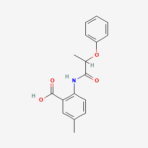 molecular formula C17H17NO4 B4010329 5-methyl-2-[(2-phenoxypropanoyl)amino]benzoic acid 