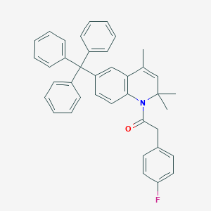 molecular formula C39H34FNO B401034 1-[(4-Fluorophenyl)acetyl]-2,2,4-trimethyl-6-trityl-1,2-dihydroquinoline 