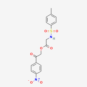 molecular formula C17H16N2O7S B4010341 2-(4-nitrophenyl)-2-oxoethyl N-[(4-methylphenyl)sulfonyl]glycinate 