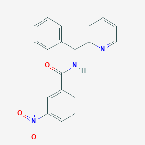 molecular formula C19H15N3O3 B401035 3-nitro-N-[phenyl(pyridin-2-yl)methyl]benzamide 