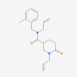 molecular formula C20H26N2O2 B4010352 N,1-diallyl-N-(2-methylbenzyl)-6-oxopiperidine-3-carboxamide 