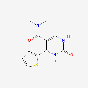 molecular formula C12H15N3O2S B4010379 N,N,6-trimethyl-2-oxo-4-(2-thienyl)-1,2,3,4-tetrahydro-5-pyrimidinecarboxamide 