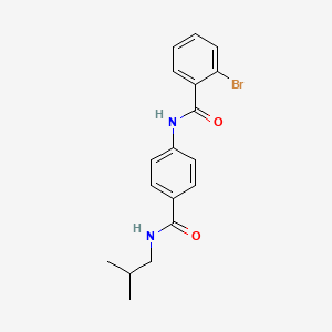 molecular formula C18H19BrN2O2 B4010381 2-bromo-N-{4-[(isobutylamino)carbonyl]phenyl}benzamide 