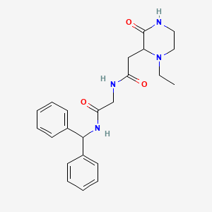 N-{2-[(diphenylmethyl)amino]-2-oxoethyl}-2-(1-ethyl-3-oxopiperazin-2-yl)acetamide