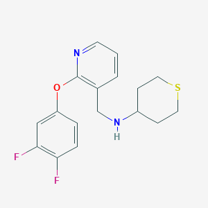 molecular formula C17H18F2N2OS B4010403 N-{[2-(3,4-difluorophenoxy)-3-pyridinyl]methyl}tetrahydro-2H-thiopyran-4-amine 