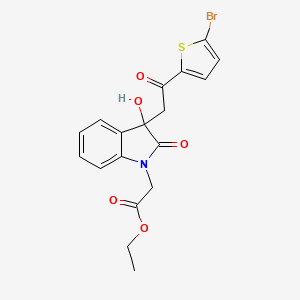 ethyl {3-[2-(5-bromo-2-thienyl)-2-oxoethyl]-3-hydroxy-2-oxo-2,3-dihydro-1H-indol-1-yl}acetate